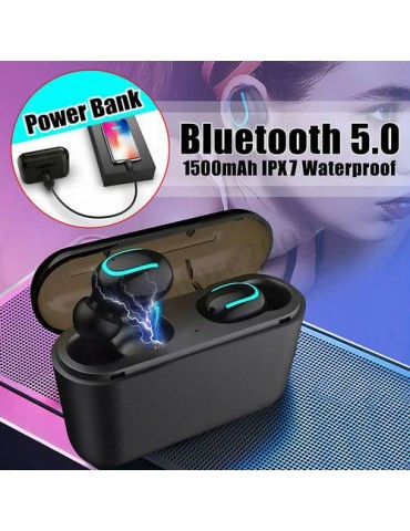 Bluetooth 5.0 Kopfhörer In-Ear Sport Headset LED Anzeige Ohrhörer Ladebox